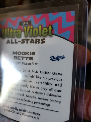 2025 Topps Chrome MOOKIE BETTS Ultra Violet All-Stars Case Hit SP #UV-6, 7/25 - Picture 7 of 10