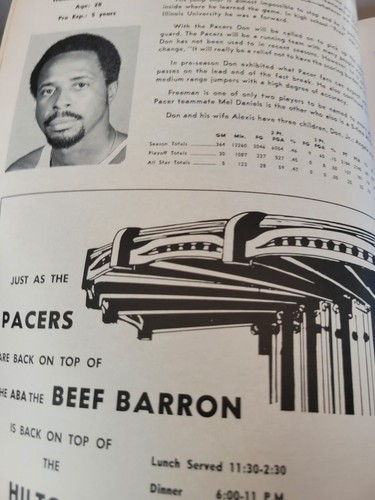 1973 Pacers Rockets Western Division Playoffs Program + 1 Sheet ABA RARE - Picture 11 of 14