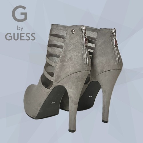 G By Guess‎: Botín al tobillo a rayas de malla de aguja gris talza para mujer 9,5 M | Cremallera trasera - Imagen 2 de 14