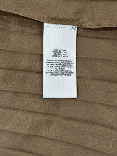 Polo Ralph Lauren Pleated Asymmetrical Hem Midi Skirt ~ Size 6 ~ Color Tan - Picture 7 of 7