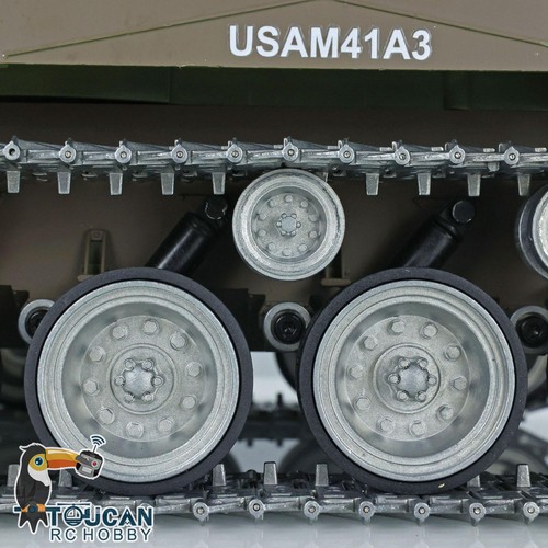 Henglong 1/16 7.0 Walker Bulldog WWII RC Tank 3839 con ruote in metallo - Foto 16 di 19