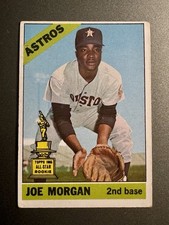 1966 Topps Baseball Joe Morgan Card #195 Houston Astros AS Rookie Trophy HOF
