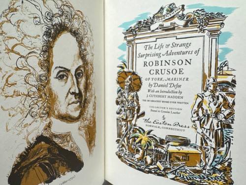 FINE Easton Press Robinson Crusoe Daniel Defoe 1976 Collector's Edition Leather - Picture 5 of 10