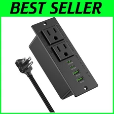 Versatile Flush Mount Outlet with Surge Protection