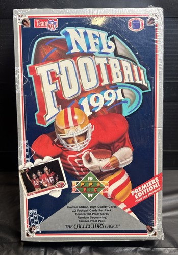 1991 NFL Football Upper Deck Box Sealed 36 Packs - Bild 1 von 2
