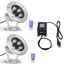 Underwater Lights,18WRGB Color Changing Submersible Fountain Spotlights,IP68 ...