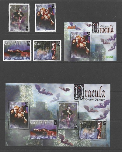 Ireland 1997 Bram Stoker Dracula Mint MNH Set + 2 Sheets