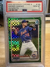 2020 Bowman Chrome - Prospects #BCP-186 Andres Gimenez (RC) Green X /31 PSA 10