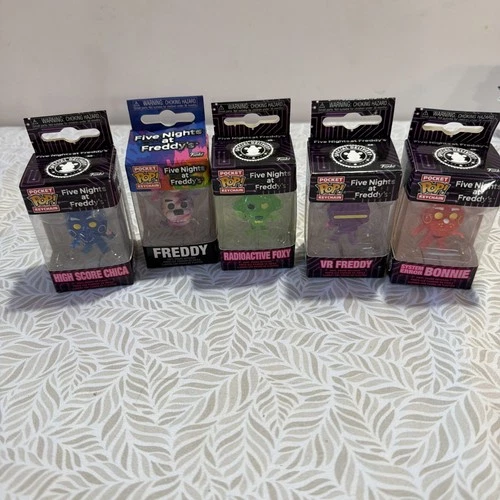 Five Nights at Freddy's Funko Pops: Freddy, Bonnie, VR Freddy, Radioactive Foxy