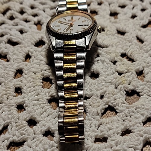 Bicolor Vintage Damen 90er Seiko Quarz Uhr Oyster Style braucht Batterie VIN. - Bild 3 von 7