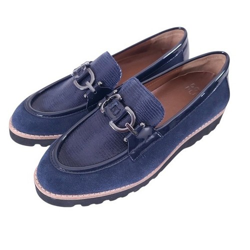 Donald Pliner Womens CLIO Navy Blue Lug Loafer Shoes Size 7 - Bild 1 von 9
