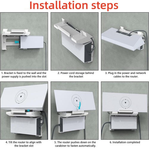 2 In 1 Protective Wall Mounting Bracket Holder For Starlink Gen 3 Router & Power - Afbeelding 9 van 19
