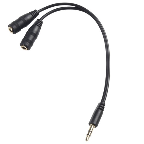 3.5mm Male To 2 Female Audio Stereo Spliter Earphone Extension Cable Adapter20cm - Picture 8 of 18