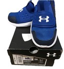 Nwt Boys Under Armour Sz 10 Shoes Blue Slip-On Laceless
