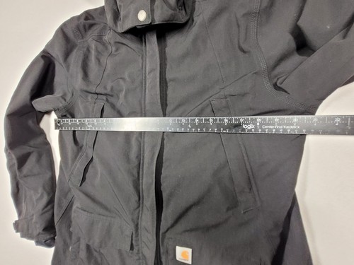 Chaqueta Carhartt Para Hombre L Negra Storm Defender Abrigo Exterior Forrado con Capucha Cremallera Completa - Imagen 10 de 15