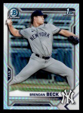 2021  Bowman Chrome #BDC-118 Brendan Beck 1st Refractor New York Yankees