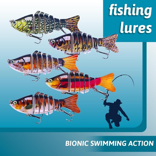 5 Stück realistische Angelköder mit bionischer Schwimmaktion, realistischer Look, 3,82 Zoll - Bild 2 von 8