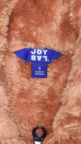 Joy Lab Women's Orange Fleece Jacket Size S Full Zip - Picture 4 of 8