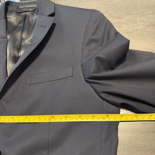 Lauren Ralph Lauren Boy's 2 Button Solid Print Blazer Navy Blue Size 14R - Picture 6 of 9