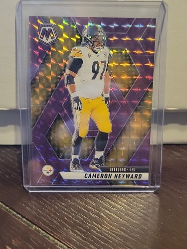 2025 Panini Mosaic Purple /49 SP Cameron Heyward Steelers - Picture 8 of 8