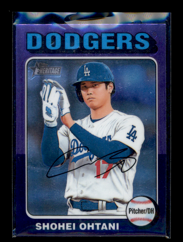 2024 Topps Heritage Shohei Ohtani #371 Chrome Purple Refractor Dodgers