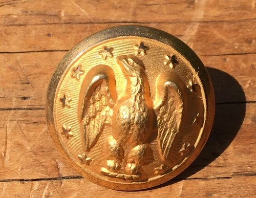 CIVIL WAR CONFEDERATE STAFF OFFICERS  EAGLE COAT BUTTON UNDUG  11 STARS ENG/MD