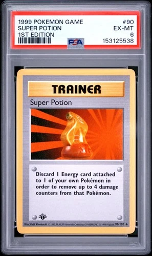 Pokemon Super Potion 90/102 Base Set Shadowless 1st Edition PSA 6