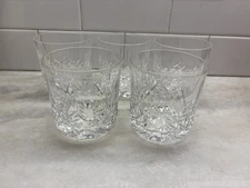 WATERFORD Crystal Lismore Old Fashioned Tumbler Glasses 3 3/8" Set of 5