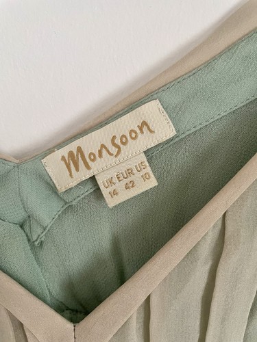 Silk Ladies Monsoon Short Dress, Beautiful Detail And Colours - Picture 4 of 5