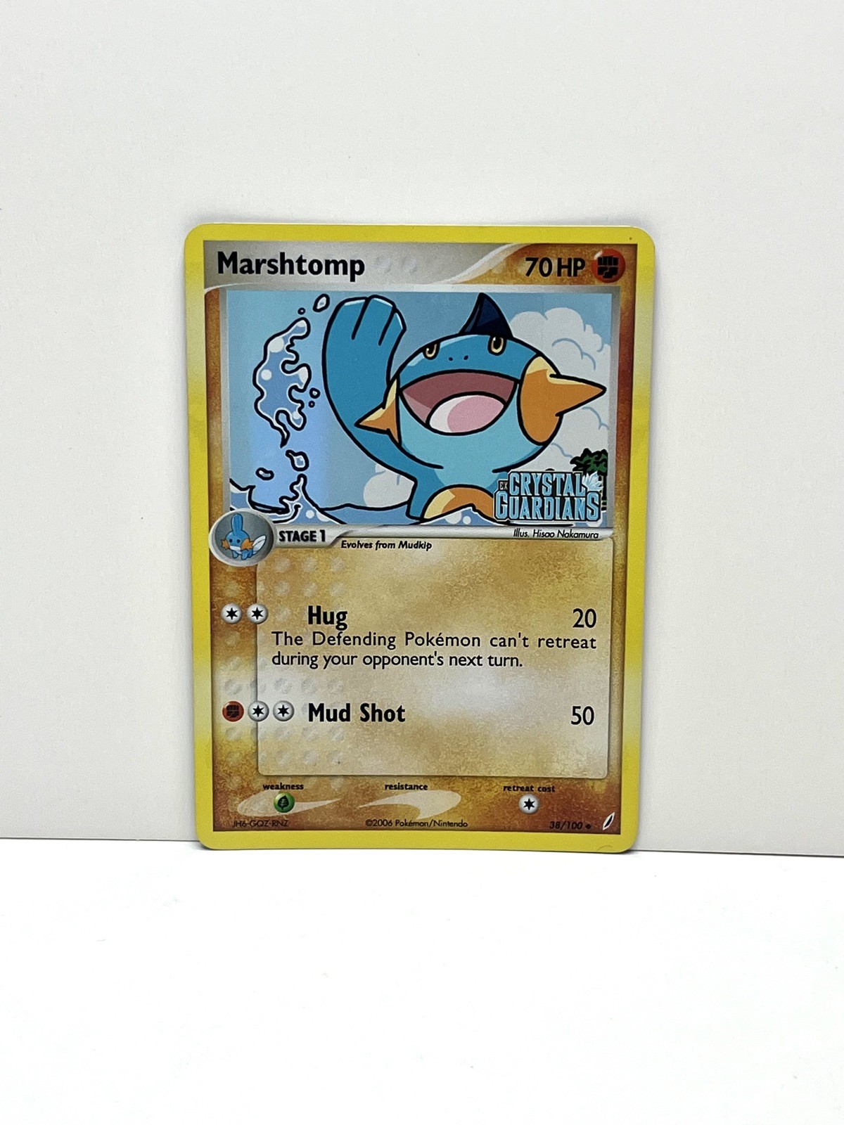 Pokémon TCG Marshtomp 38/100 Crystal Guardians Reverse Holo NM-