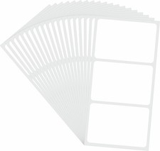60 PCS Rectangle Removable Labels for Jars Containers Pantry Stickers- No Messy