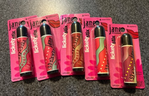 Brillo de labios JANE Lickety Stix LOTE DE 5 J.AN.E. Brillo Labial Sandía - Cereza - NUEVO