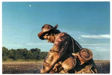 Mail Art David Greenberger "Bronzed in the Field" original collaged postcard '25