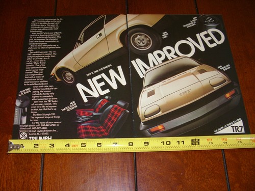 1977 TRIUMPH TR7 ORIGINAL 2 PAGE AD - Picture 5 of 12