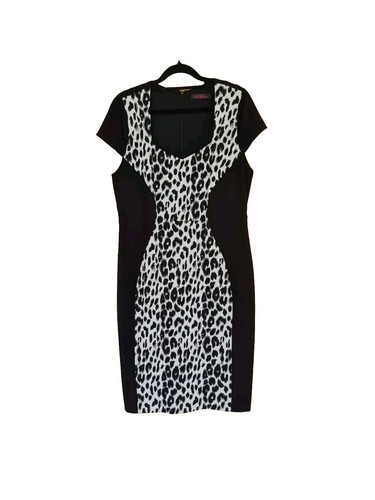 So Fabulous - Black & White Shift Dress - Size 14 - Excellent Condition - Picture 2 of 4