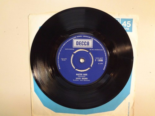 SAVOY BROWN: Poor Girl 4:05- Master Hare (Instr.) 3:52-U.K. 7" 70 Decca F 13098 - Picture 2 of 2