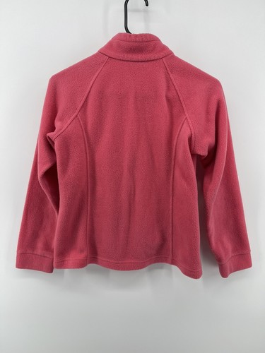 Columbia Zip Up Fleece Sweatshirt Jacket Girls Kids Size Medium Pink Fast Ship - Picture 2 of 7