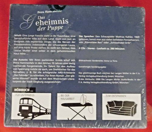 CD : Petra Hammesfahr , Das Geheimnis der Puppe , 280 Minuten , 2000 , 4 CDs,TOP - Imagen 2 de 3