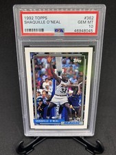 1992 Topps Shaquille O’neal #362 PSA 10 Gem Mint