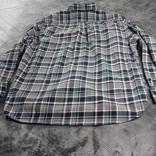 Jachs Mens Flannel Button Up Shirt Sz XLT Tall Plaid Long Sleeve Chest Pockets - Picture 11 of 11