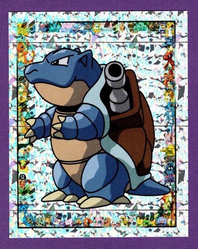 1999 Topps Merlin Pokemon Aufkleber - Blastoise holographisches Prisma Einsatz Karte #S4