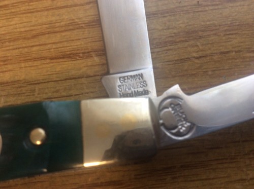 BUCK CREEK GERMANY GREEN PICK BONE 4 BLADE CONGRESS NEW - Picture 2 of 8