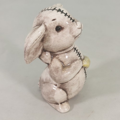 Miniature Bunny Rabbit Figurine Patchwork Bunny from Duncan Mold 1975 - Picture 7 of 8