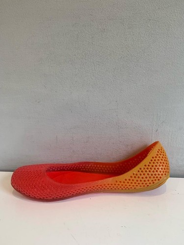 Bata Ladies Slip On Flats Shoes Orange Yellow Breathable Size UK 5 - Imagen 8 de 10
