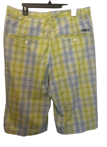 New Mens Southpole Athletic Collection Shorts Sz 36 Green/Blue Plaid Long - Picture 5 of 7