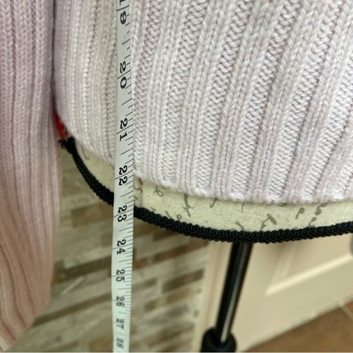 VINCE Full Sleeve Fitted V-Neck Wool & Cashmere-Blend Sweater Pink Sz L $425 - Bild 11 von 12