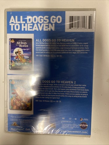 ALL DOGS GO TO HEAVEN DOUBLE FEATURE DVD - NEW FACTORY SEALED - Picture 2 of 3