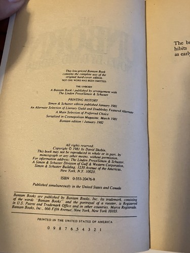 DAVID SHOBIN UNBORN PB BANTAM 1982 OCCULT PREGNANCY SLEEP RESEARCH - Picture 7 of 7