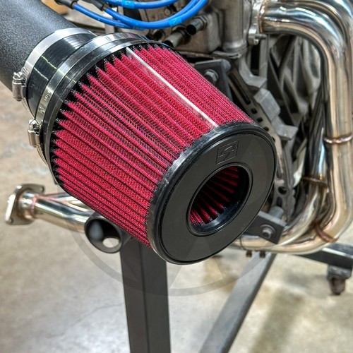 4" inch Air Intake w/ Skunk2 V-Stack Filter for Honda Civic Integra B16 B18 D H - Picture 4 of 9