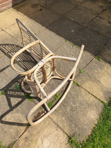 Cane Bamboo Rocking Chair - Picture 4 of 8
